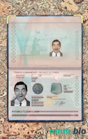 Nowy paszport Turcji wygląd zdjęcia pliki PSD, skan i fotografowany obraz